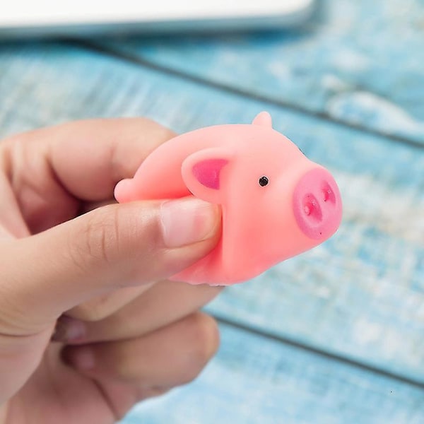 5-pack Mini Peppa Pig Squeezeleksar Söta Vinyl Squeeze Ljud Djur Söta Anti-Stress Squeeze Grisleksaker Present till Barn