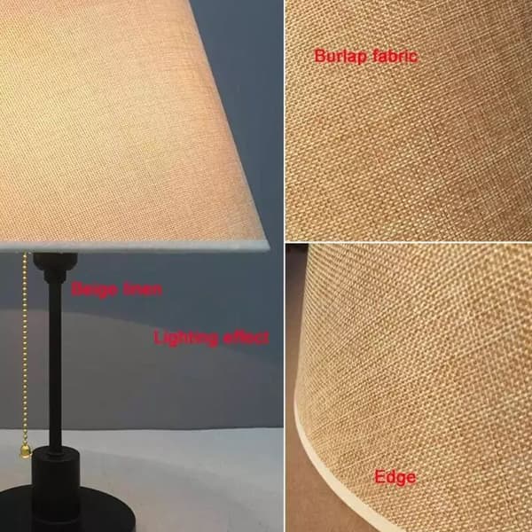 Table Lamp Lampshade Accessories E27 Bedside Lamp Wall Lamp Floor Lamp Fabric Shade Bottom Diameter 30cm Yellow