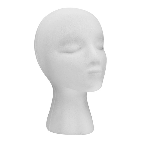 1 st Mannekänghuvud Modell Kvinnligt Huvud Modell Display Perukhuvud Modell För Salong Butik Vit 50.5X28CM