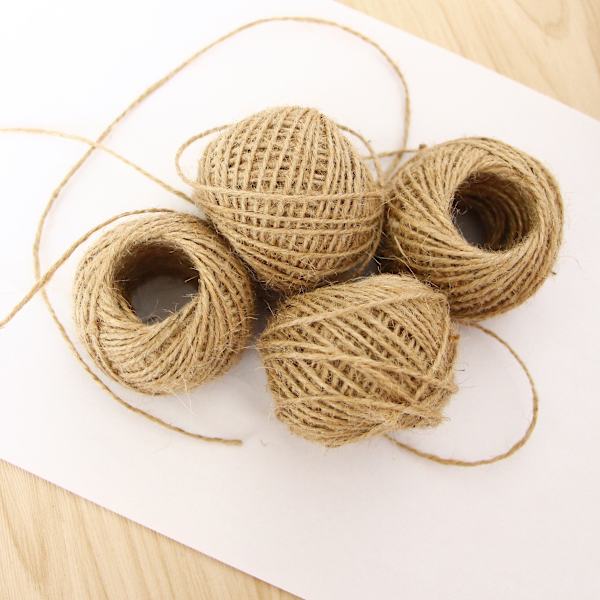 4 stk. Naturlig Jute Garn 1,5 mm Gaveindpakning Snor DIY Reb Have Snor Snor til Kunsthåndværk og Havearbejde Applikationer