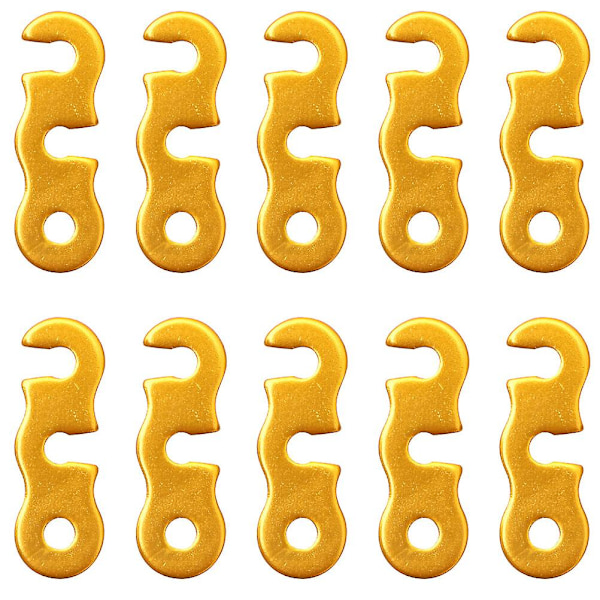 10 stk Telttoustrengfeste Slitesterk Telttoustrengspenne (tilfeldig farge)Assortert farge4.3X1.5X0.2cm