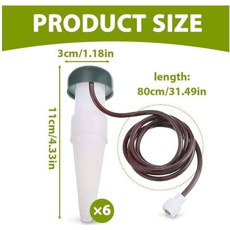 Multifunctional 6-piece automatic watering system, perfect for holidays: water dispenser, watering cans for pots and other accessories.