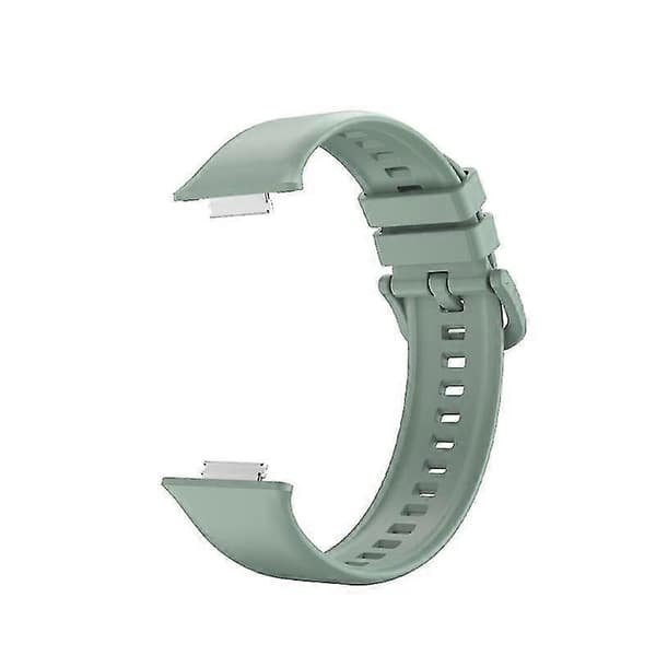 Solid Color Silicone Strap for Huawei Watch Fit 2 Grey Green Grey Green