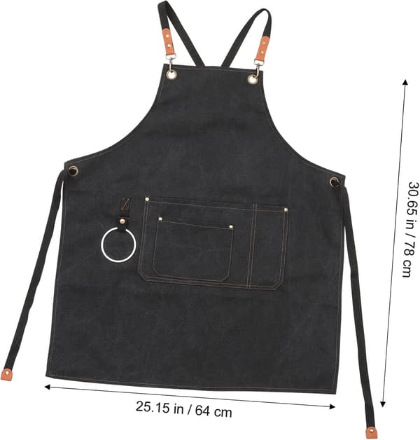 Chef Apron for Men Canvas Work Apron Pockets Cooking Apron for Kitchen Accessories