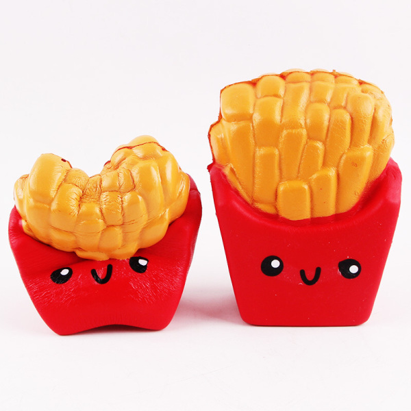 Pommes frites Chips Leksak Kawaii Mat Soft Squeeze Pojke Tjejleksak som Kök Party Favor Gift Stress Relief Barnleksaker