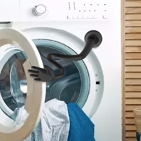 Flexible Silicone Stopper for Washing Machine and Dryer Doors - Bendable Appliance Stopper White White