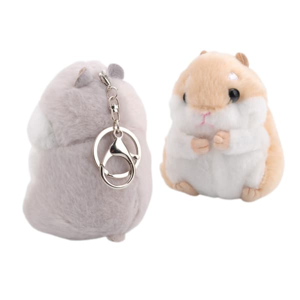 2 kpl söpöjä hamsteripehmoavaimenperiä, pehmoleluavaimenperä 2 kpl 2 Pcs