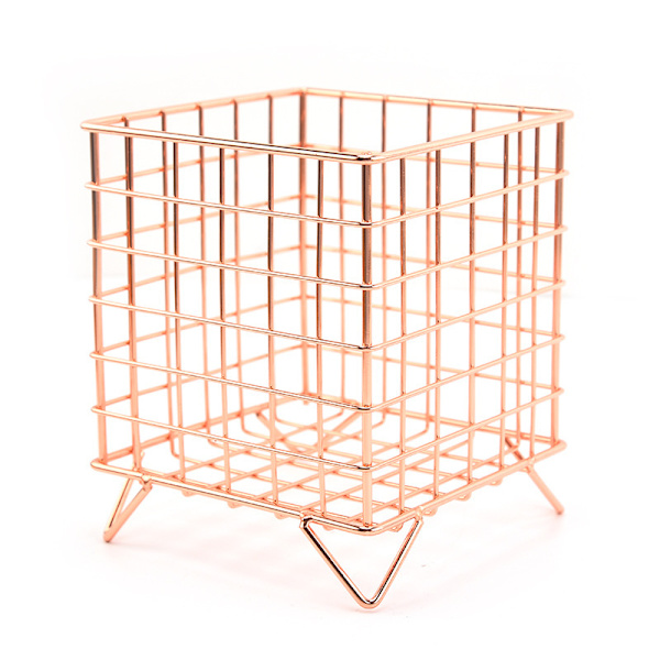 Kaffepod-Bur - Rustfrit Stål Stor Kapacitet Kaffe Kapsel Holder - Kobber Kaffepod Opbevaring Kompatibel - (Rosenguld)