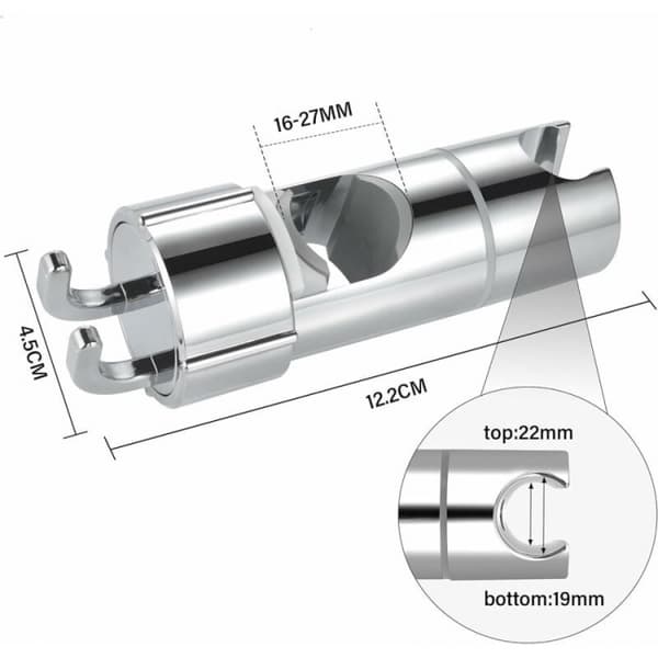 Bruseholder 16-27MM med justerbar diameter krom