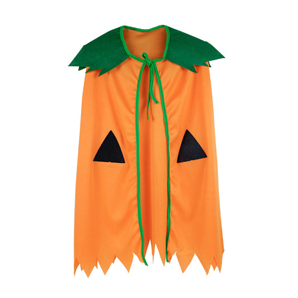 Halloween Voksen Gresskar Kostyme Sett Gresskar Kappe Poncho med Godteripose Morsom Gresskar Hodebånd Kostyme Tilbehør Hall
