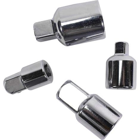 Set med 4 reduceringsadaptrar för 1/2 \" 3/8 \" 1/4 \" hylsor och bits