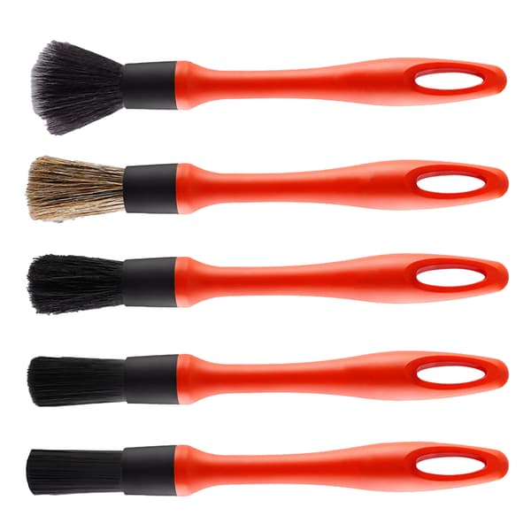 Car Cleaning Brush Set Streamlined Handle Detachable Head Interior Cleaning