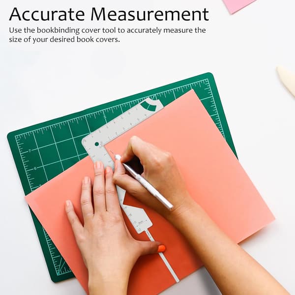 Metal Bookbinding Ruler 15 cm Book Cover Guide for Precise Positioning and Scrapbooking