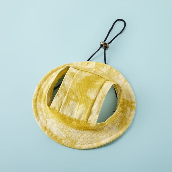 (Gul) Husdjursbasebollkeps Utomhusdekor Hund Canvas Hatt Valphuvud