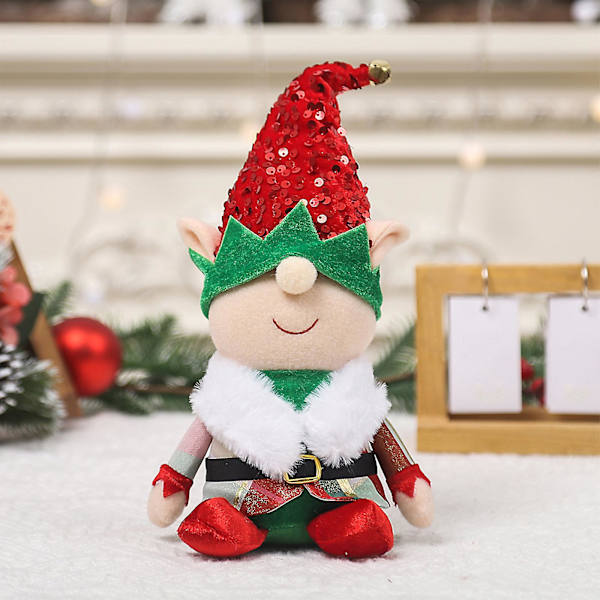 Jultomte Docka, Julsamling Figuriner, Födelsedagspresent Maskintvättbar 12,5 tum Hög Röd