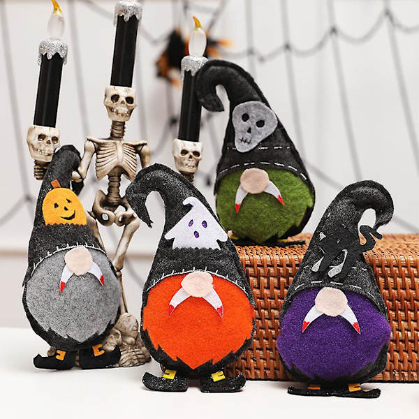 Halloween-tonttu-nukke riippuva koriste söpö riippuva nukke koriste nukke käsityöt kotiin Halloween-juhliin Oranssina