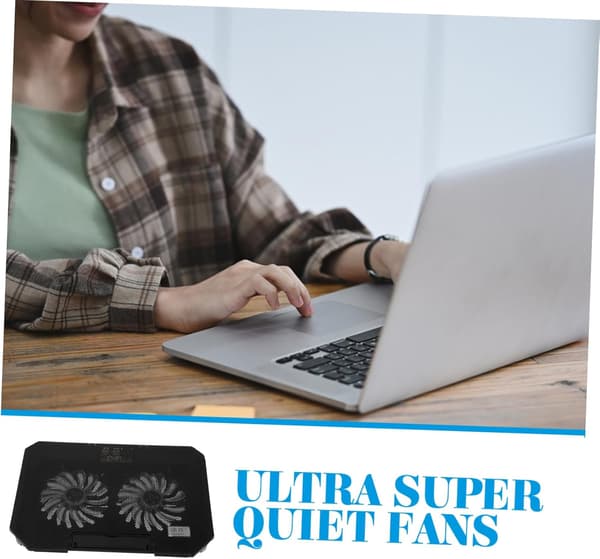 Ergonomic Cooling Pad with Fan for Laptops - Cooled Compact Robust