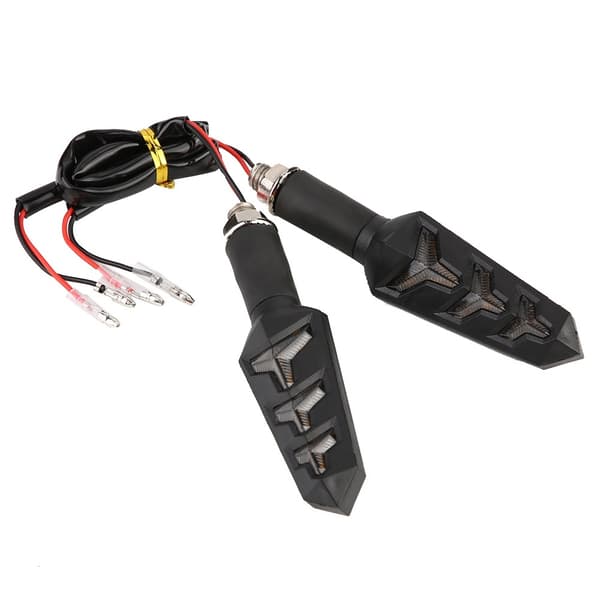 1 par motorcykel LED-blinklys, sildebens Y-formede flydende blinklys