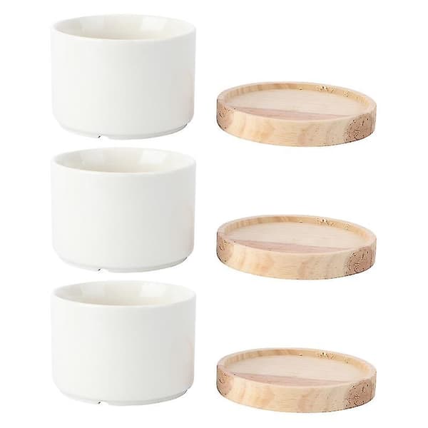 3-pakke keramiske blomsterpotter