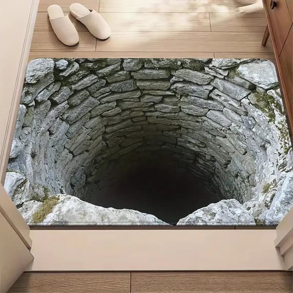3D Halloween Doormat - Optical Illusion, Non-Slip, Microfiber, Machine Washable - FM - 50x80cm 50x80cm