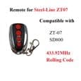 Replacement Garage Door Remote Control, Steel-Line ZT07 SD800, 433.92MHz, Rolling Code [B217728337]