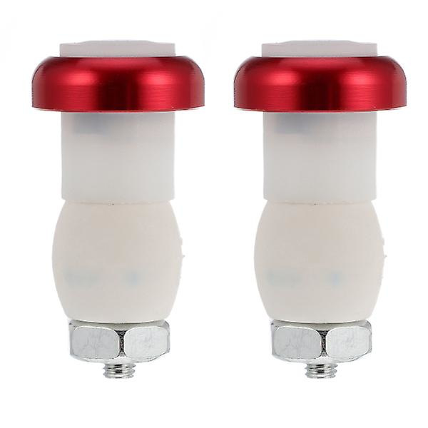 2 stk. Cykelstyr Singal Lampe Greb End Plug Led Sikkerhed Dreje Lys Rød