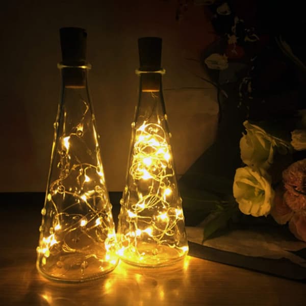 20LED Wine Bottle Cork Lights Mini Fairy String Lights Waterproof Cork Lights