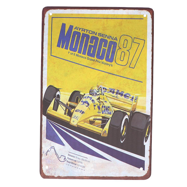 Vintage Plakat Industriell Stil Skilt Metall Veggkunst Skilt Pub Retro Plakat Vintage Formel Plakat30*