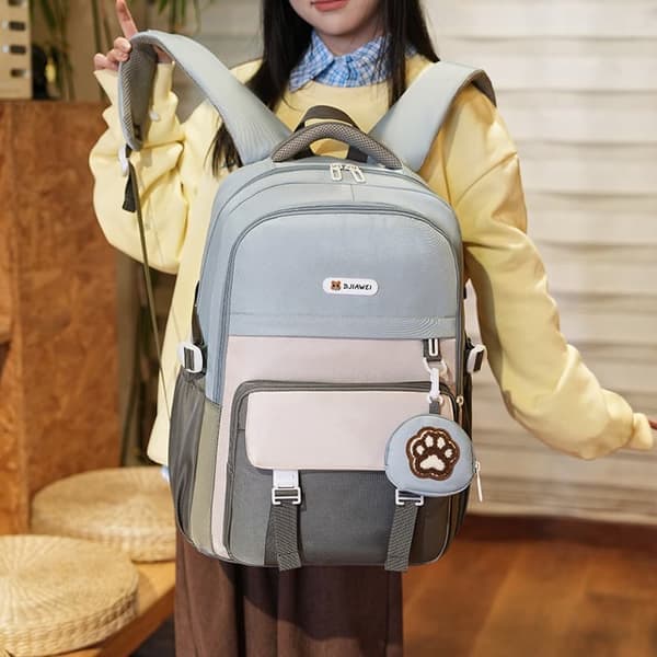 School Backpack for Children Large Capacity with Laptop Compartment and Pencil Case