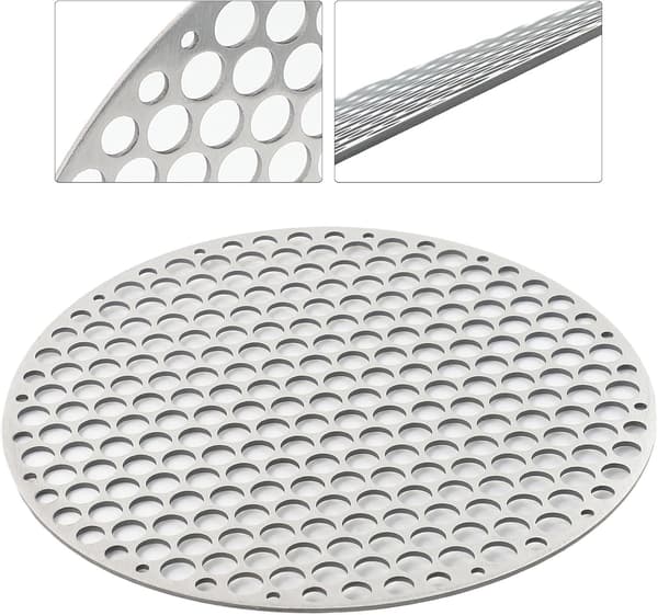 Rund grillrist i rustfrit stål, rund netgrillrist, rund grillrist (20 cm)