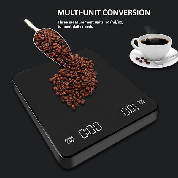 HA-Electronic Coffee Scale with Automatic Timer, Small Kitchen Scale for Home Use and Baking