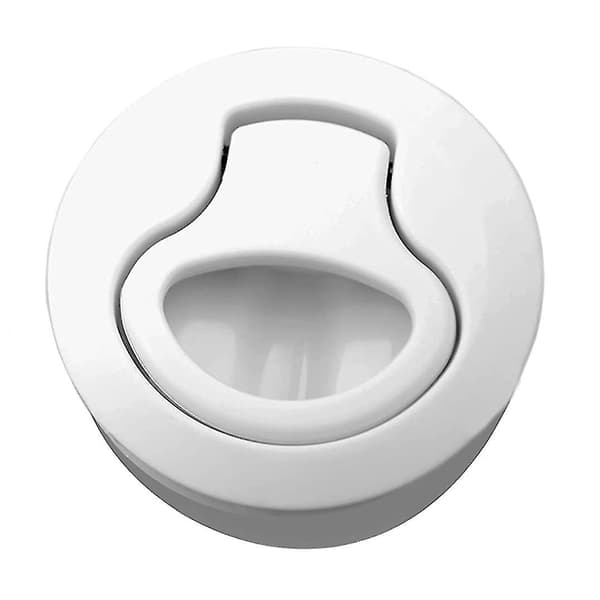 Båtlås Spärr Flush Pull Spärr Rund Pull Spärr Marin Lucka Spärr För Båt Däck Rv Skåp Dörr Lådor (vit silver)