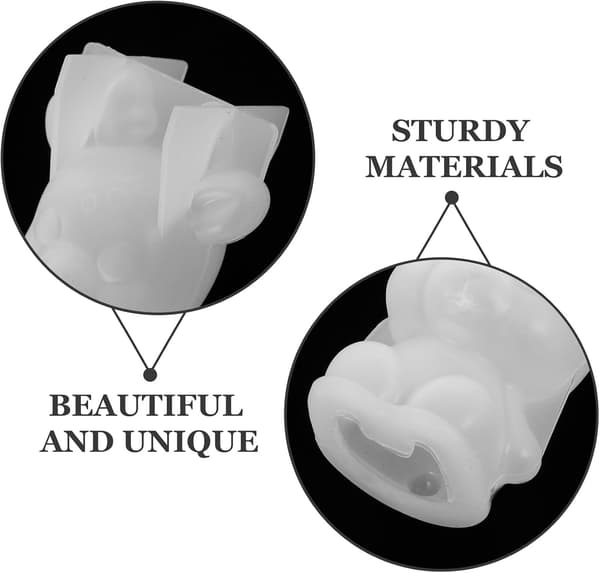 3D Deer Silicone Epoxy Mold for DIY Resin Casting, White Multifunctional Home Decor Mold