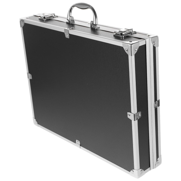 Låsbar case Bärbar låda i aluminiumlegering Case Verktyg ContainerSvart37x28,5x7,5 cm Black 37x28.5x7.5cm