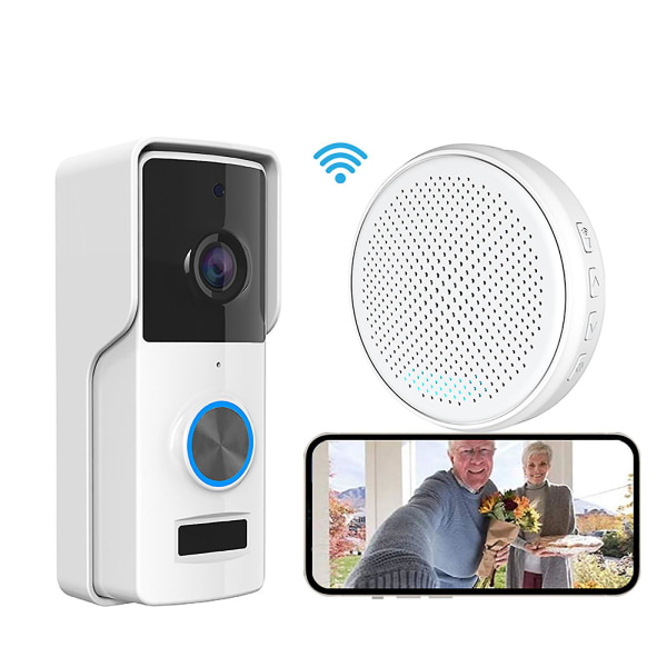 Trådlös Videodörrklocka med Intercom, Ljudförändringsövervakning, Smart Graffiti Wifi, Låg Strömförbrukning V