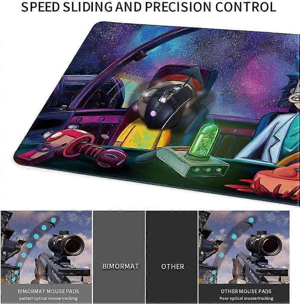 Extended Gaming Mouse Pad, Large Mouse Mat with Stitched Edges Keyboard Personalized Mouse Pads Non-Slip Water-Resistant Rubber Base Desk Mat 400x900x2mm