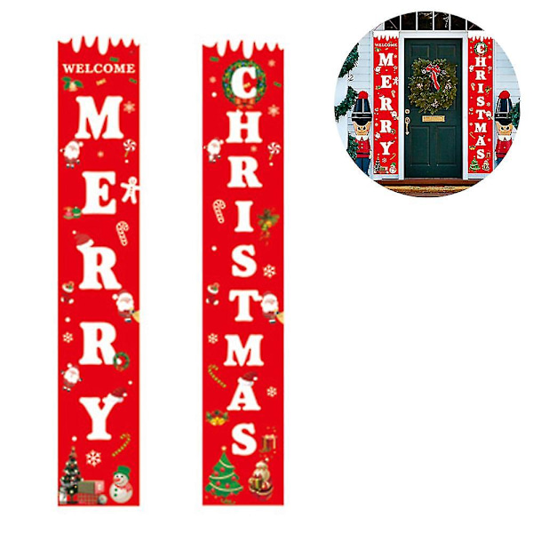 Glædelig Jul Banner, Nytår Udendørs Indendørs Julepynt 01 modeller