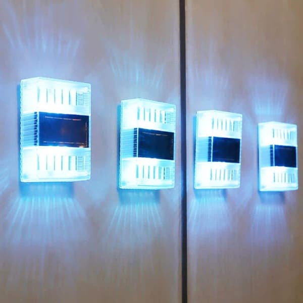 LED-solcellevæglampe (transparent), 4-pak_TF 385 385