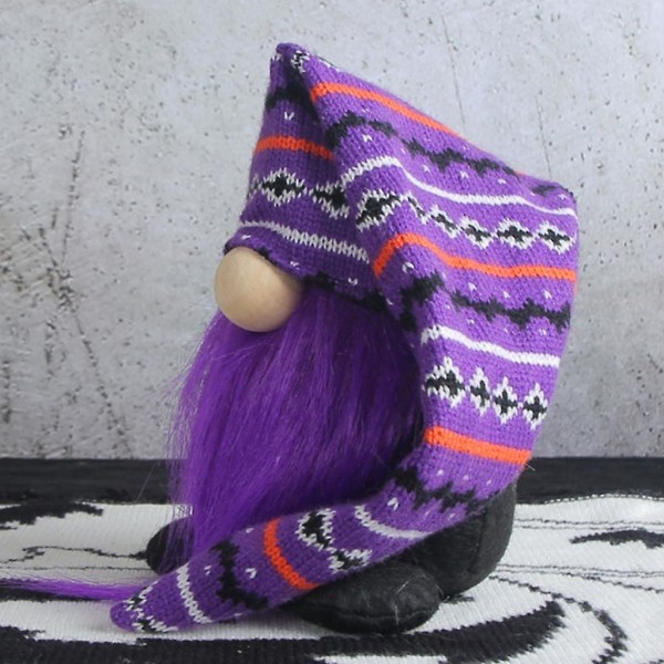 LillaHalloween-dekor Lang lue Stripete Gnome Svensk Tomtes Gnome Collectible Lilla