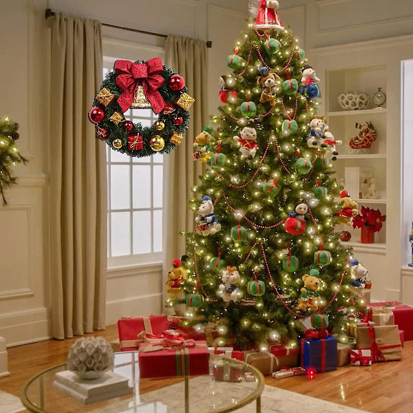 Luovasti Joulukranssi, Joulukranssi, Ovikransi, Joulukranssi, Kauniita Kransseja Lahjapalloilla, Koristeena Jouluun, Adventtiin,