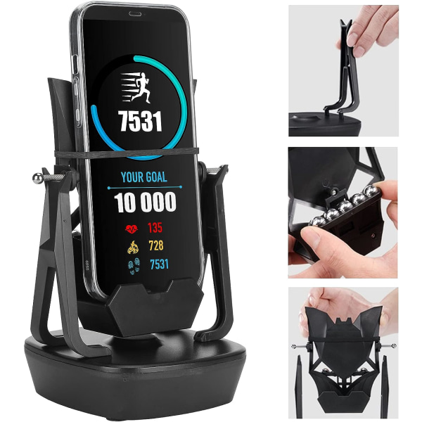 Phone Shaker Automatisk Phone Swing Device Stop Motion Stand Shaker Mobiltelefon Swing Stegräknare för WeChat Run Step Coun