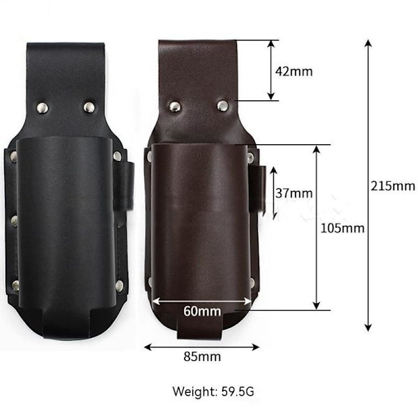 Svart och brun vinflaskhållare, Robust PU-läder Vattentät Ölholster För Utomhusvandring För Camping För Bar