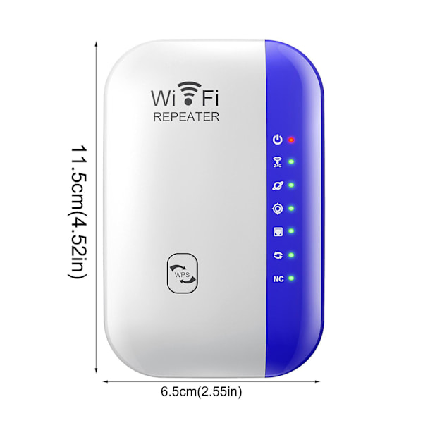 300 Mbps Mini Wifi-förstärkare Stödjer Fler Enheter Grundläggande Internetapplikationer BlåEU