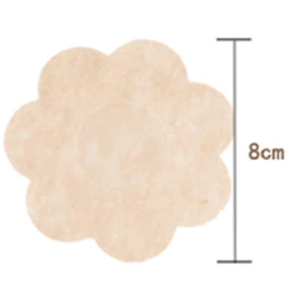 Selvklebende Elegante Nipple Covers 5 Par Beige Beige Rund