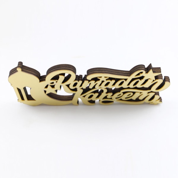 Ramadan Akryl Spejl Bord Dekoration Bogreol Skilt Måne Bord Ornament Dekoration Stil 6