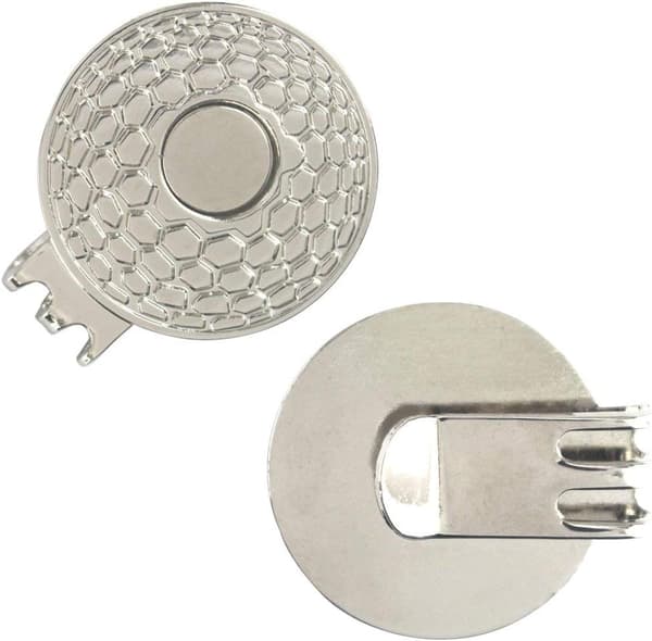 Magnetisk golfhatteklemme 2-pak med bling golfvognsboldmarkør
