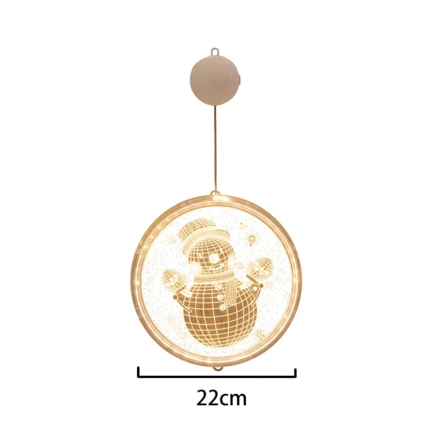 Julebelysning Dekor Hengende Fairy Lights Batteridrevet 22cm Jul Snømann