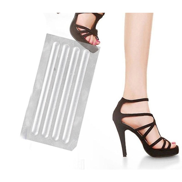 6 ark 24 stk klare silikon selvklebende sandaler Anti-ripestrips Anti-skli Slitasjesikre høyhælforinger