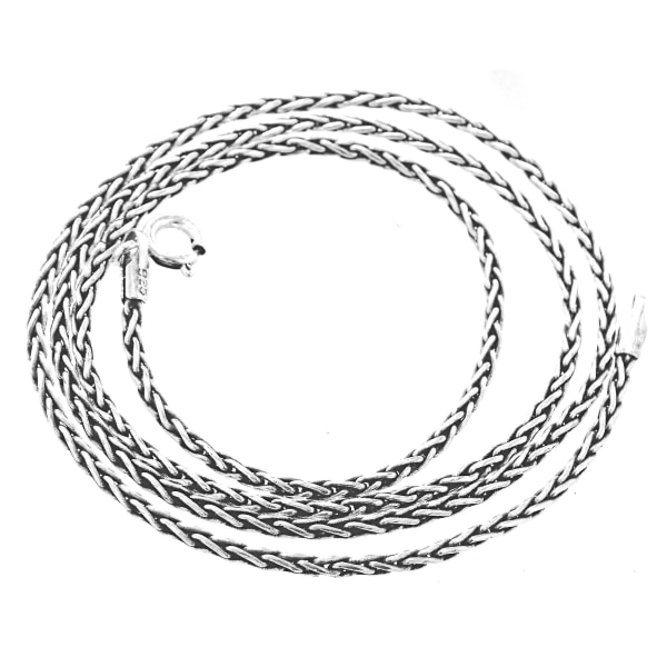 Basket Chain 1.5 Mm - Black-silver - Silver45 cm