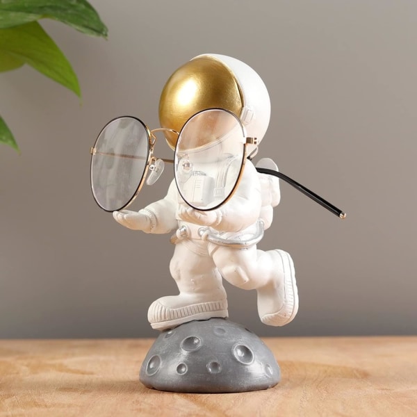 Astronaut Brilleholder Resin Briller Display Stand Craft Funny Desktop Ornament Børnelegetøj Kreativ gavebordsdekoration (B)